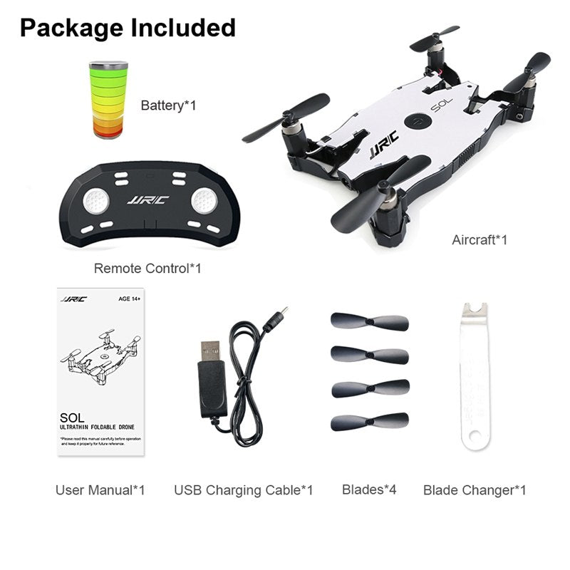 JJRC JJR / C H49 SOL Ultrafine Wifi FPV Selfie Drone 720P Camera Automatic Folding Arm Maintenance Altitude Quadcopter to Remote Control VS H37 H47 E57 - Spice Price